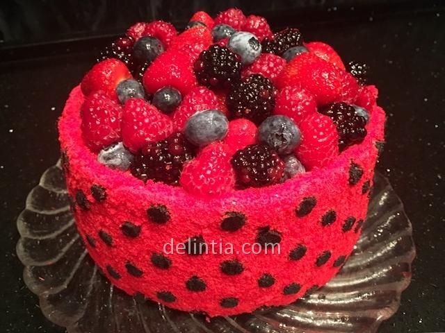 Red forest cake